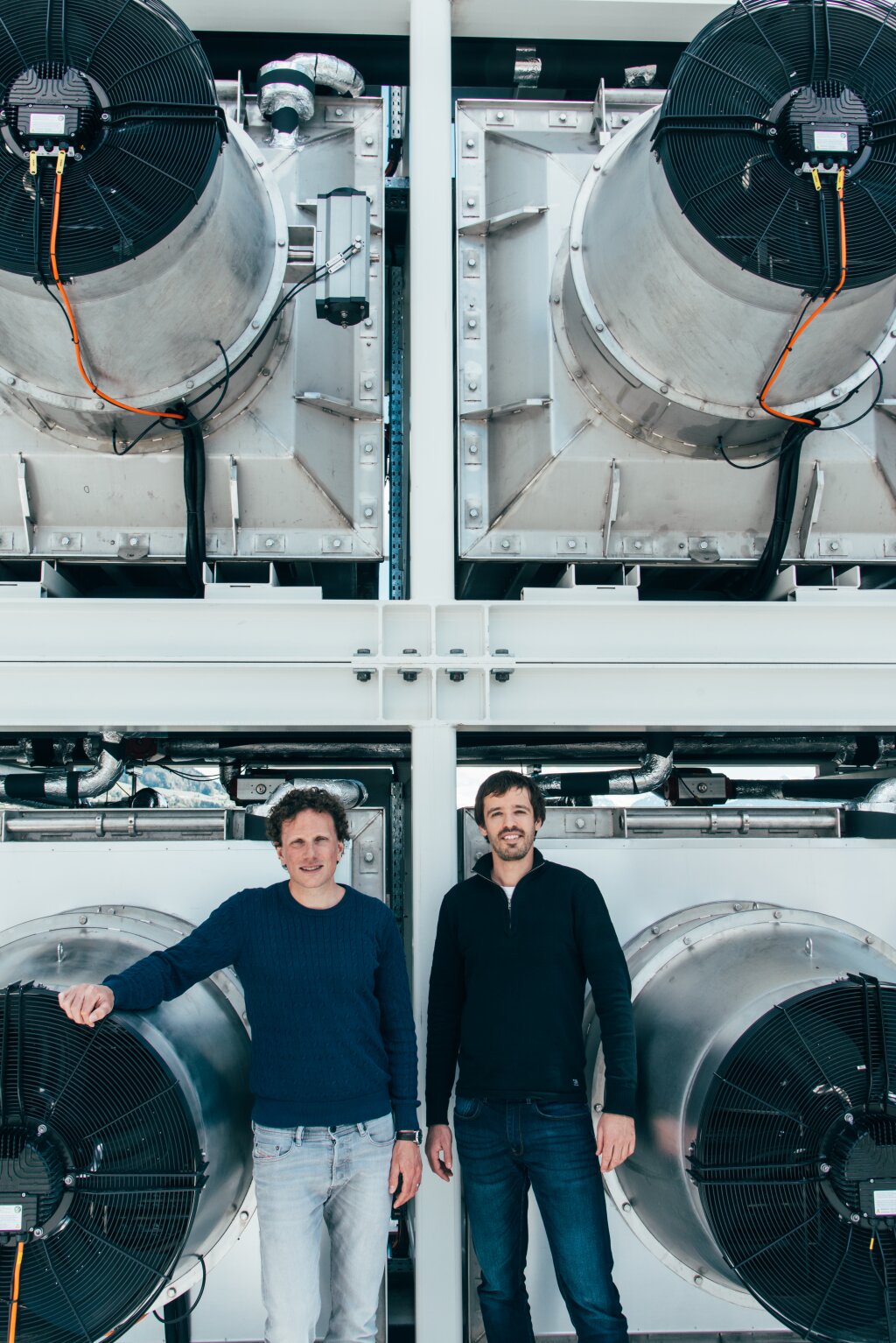 Climeworks co-CEOs and co-founders C. Gebald & J. Wurzbacher at Capricorn plant in Switzerland.jpg