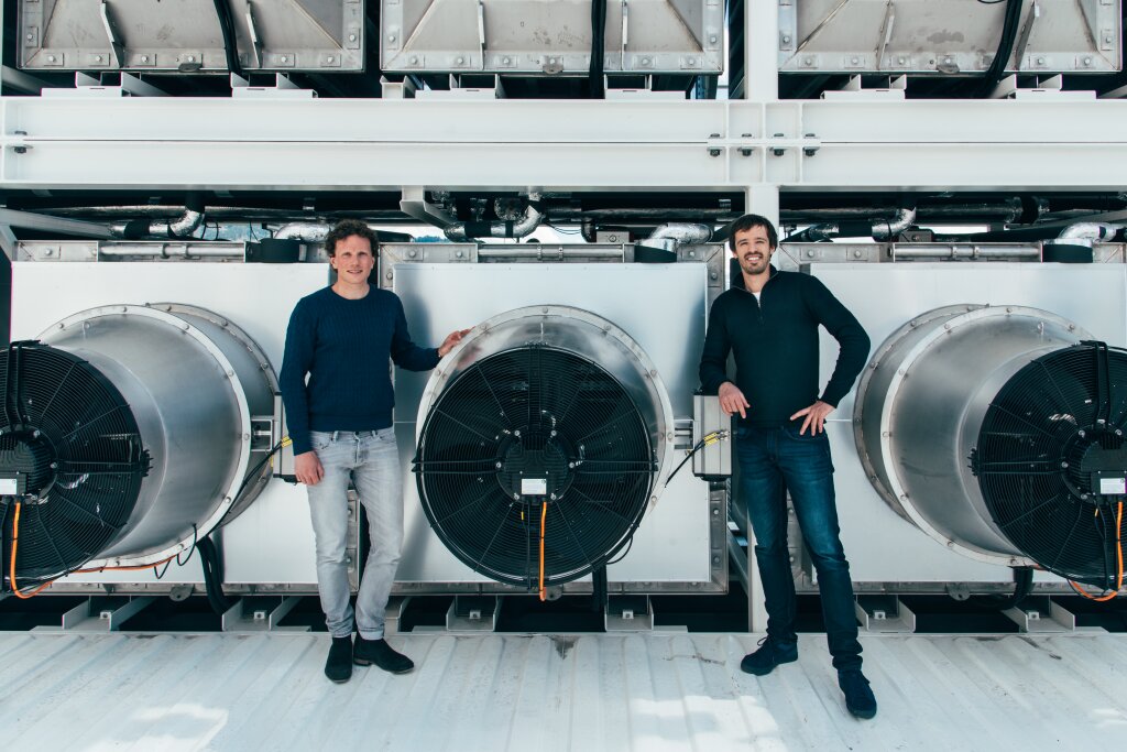 Climeworks founders C. Gebald and J. Wurzbacher at Capricorn plant in Switzerland.jpg